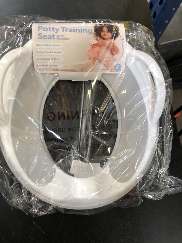 Photo 1 of Jool Baby Potty Training Seat for Boys and Girls With Handles, Fits Round & Oval Toilets, Non-Slip with Splash Guard, Includes Free Storage Hook (Gray)
