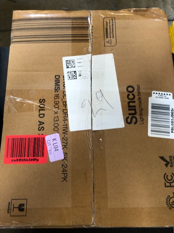 Photo 1 of Sunco 24 Pack 4 Inch LED Recessed Lights, Retrofit Can Lighting, 660 LM, 11W (40W Equivalent), Selectable CCT 2700K/3000K/4000K/5000K, Dimmable, Baffle Trim, Replacement Conversion Kit UL.