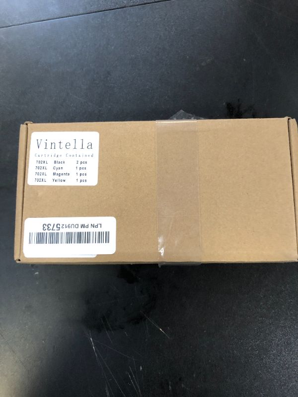 Photo 1 of Vintella Remanufactured Ink Cartridge Replacement for Epson 702XL 702 T702XL T702 Ink Cartridges Combo Pack for Workforce Pro WF-3720 WF-3730 WF-3733 Printer (5 Pack)
