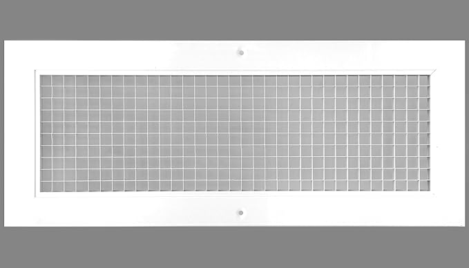 Photo 1 of HVAC Premium 6'' x 18'' or 18'' x 6'' Cube Core Eggcrate Return Air Grille - Aluminum Rust Proof - HVAC Vent Duct Cover - White [Outer Dimensions: 7.75'' x 19.75'']