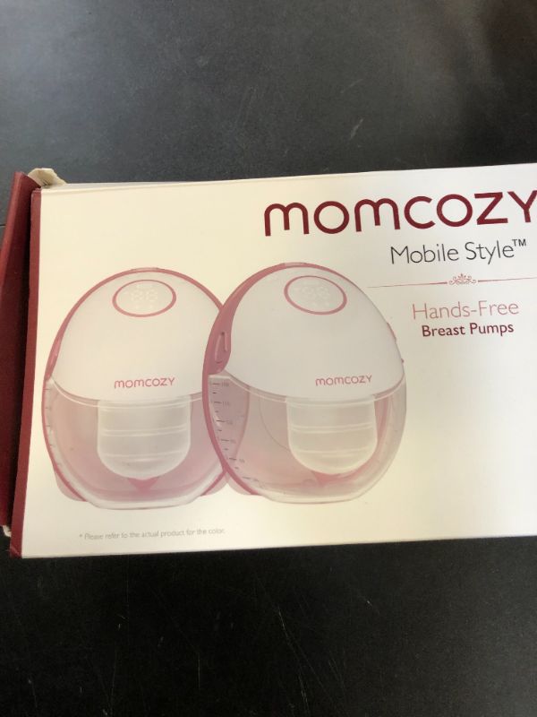 Photo 1 of Momcozy Breast Pump Hands Free Mobile Style | M6, Wearable Breastfeeding Pump Ideal Rhythm for More Milk, DoubleFit Flange More Fit & Discreet with 3 Modes & 9 Levels, 24mm - 2 Pack Cozy Red