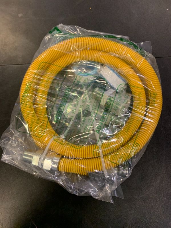 Photo 1 of 72" Dryer Gas Line Hose/Appliance 3/4 Flexible Natural Gas Line with Connector 1/2" MIP 1/2"FIP 3/4"MIP Fitting,5/8" OD(1/2" ID) Gas Range Connector Kit for Gas Stove,Dryer,Water Heater-by MIFLUS