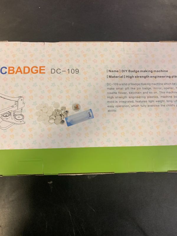 Photo 1 of MK.Bear Button Maker Machine 58mm (2.25 in) Installation-Free, DIY Button Pin Maker Machine, Button Badge Press Machine with Free 100pcs Button Maker Supplies & Pictures & Circle Cutter & Magic Book