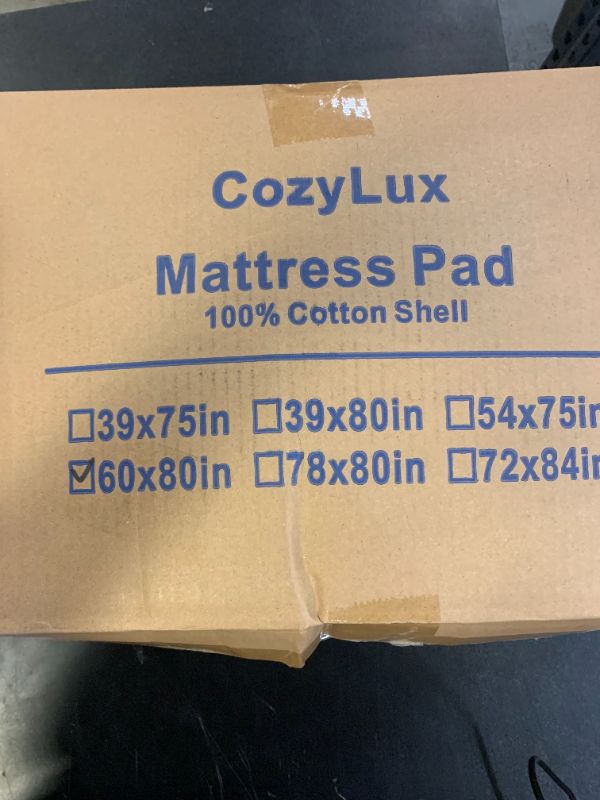 Photo 1 of CozyLux Queen Mattress Pad Cotton Cooling Mattress Cover Quilted Fitted Mattress Protector Non Slip Breathable Soft Mattress Topper Up to 21" Deep Pocket Thick Pillowtop 450GSM (60x80) inches White