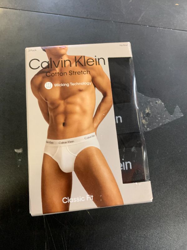 Photo 1 of Calvin Klein Men's Cotton Stretch 3-Pack Brief, 3 Black, M