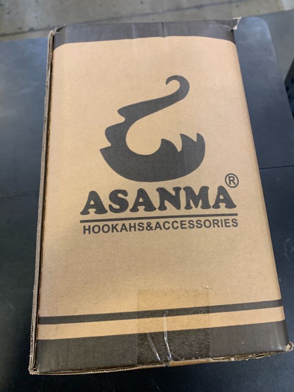 Photo 1 of 2 Hose Hookah Set with Travel Case Cleaning Brush, ASANMA Micro Cube Acrylic Hookah with Silicone Bowl Coal Tongs Magical Remote LED Light for Better Shisha Narguile Smoking