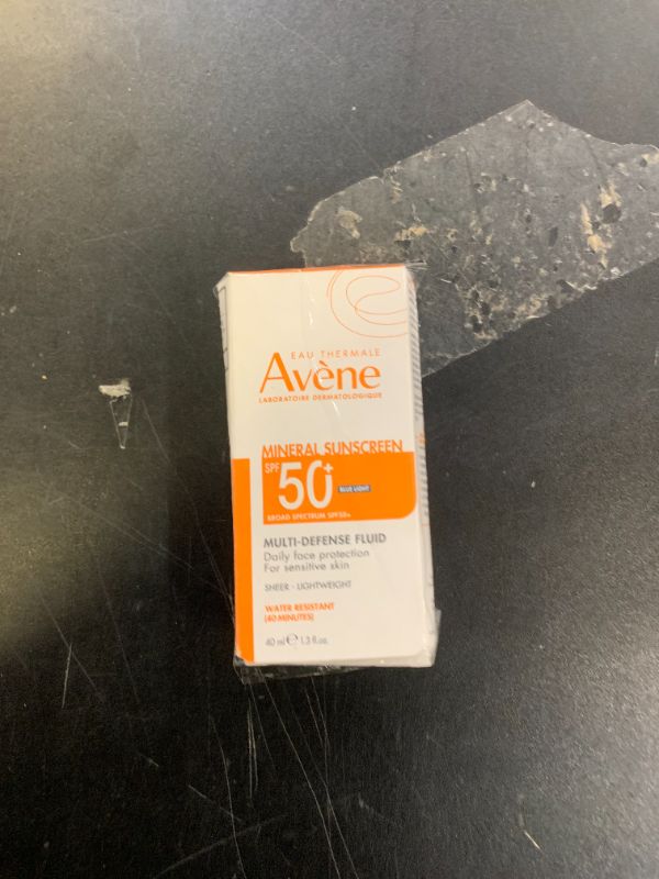 Photo 1 of Avène Mineral Sunscreen Multi-Defense Fluid Tinted SPF 50+, Clean Formula Sunscreen for Sensitive Skin, Sheer, Water Resistant, Non-Whitening, Antioxidant Protection, 1.7 Fl Oz