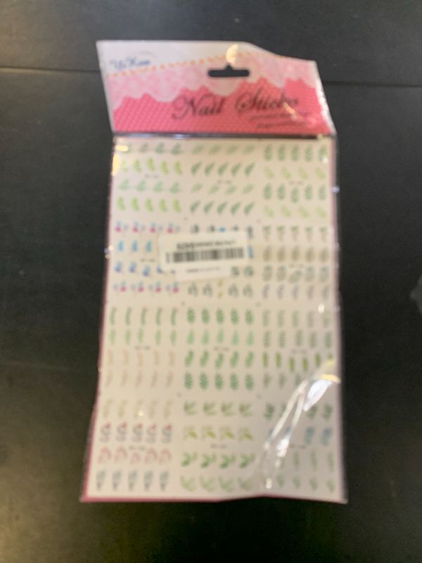 Photo 1 of Spring/Summer Series Nail Stickers - Spring Green Leaves Nail Decals 12pcs Small Fresh Natural Flowers Plants Nail Art Stickers for Women Girls Water Transfer Stickers Nail Accessories
