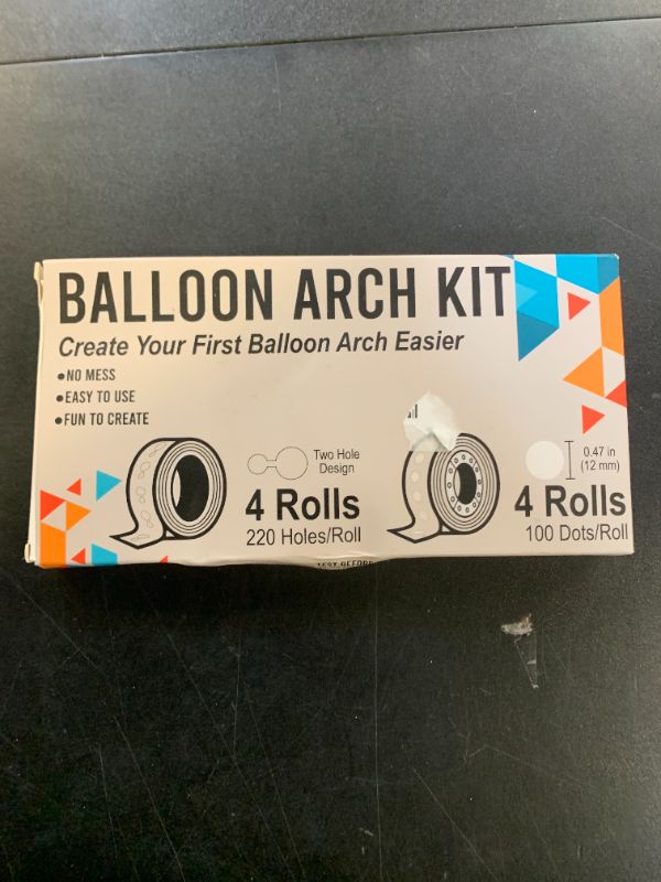 Photo 1 of Balloon Arch Kit, 65.6 Ft Balloon Decorating Garland Strip and 400 Pcs Glue Point Dots Tape for Balloon Arch, Decorations Making
