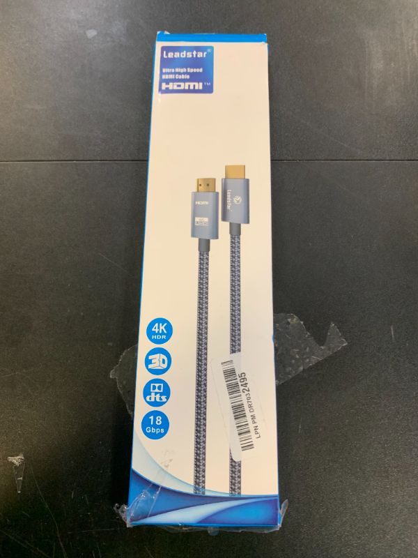 Photo 1 of LEADSTAR HDMI Cable 4K 15 ft, High Speed HDMI 2.0 Cord Braided | 4K@60Hz, Ultra HD, 2160p, ARC, HDR, 3D, HDCP 2.2 | for Xbox / PS5 / TV/Laptop/Monitor