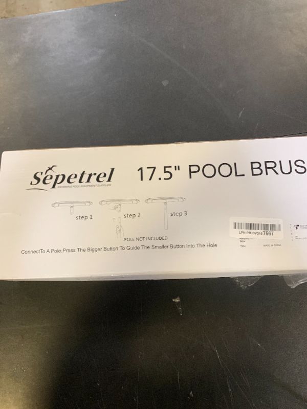Photo 1 of Sepetrel Pool Brush Head for Cleaning Walls,Heavy Duty Inground/Above Ground Swimming Pool Scrub Brushes with Premium Strong Bristle & Reinforced Aluminium Back