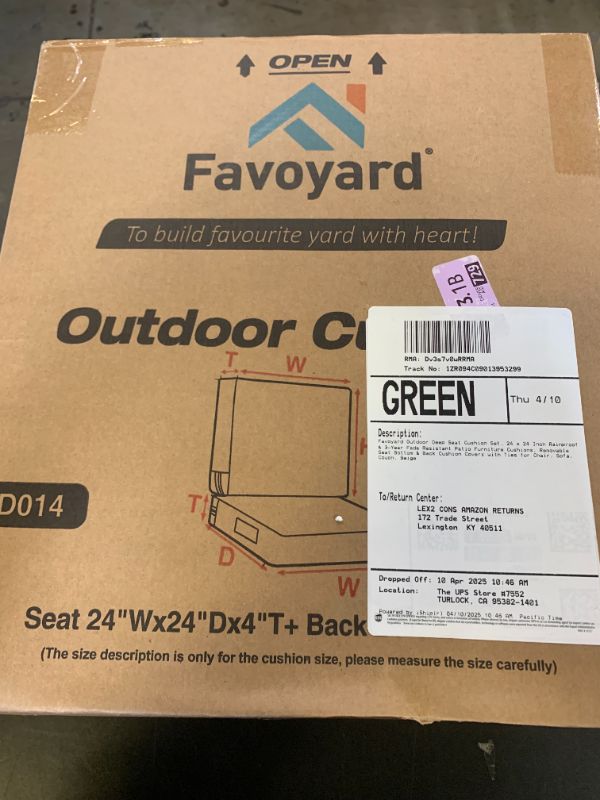 Photo 1 of Favoyard Outdoor Deep Seat Cushion Set, 24 x 24 Inch Rainproof & 3-Year Fade Resistant Patio Furniture Cushions, Removable Seat Bottom & Back Cushion Covers with Ties for Chair, Sofa, Couch, Beige