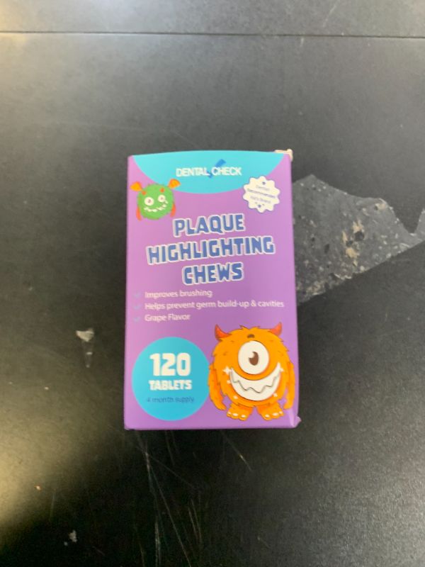 Photo 1 of Lingito Plaque/Dental Disclosing Tablets, A Teeth Coloring Tablets Plaque Finder Solution to Effectively Remove Plaque and Tartar Buildup, Improves Oral Care (Grape Flavor - 120 Pack)