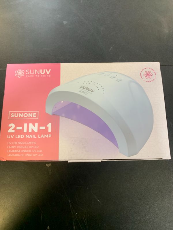 Photo 1 of SUNUV Nail Dryer, UV Light for Gel Nail Polish Professional UV LED Lamp with 3 Timer Settings Art Tools Auto Sensor SUNone Blue
