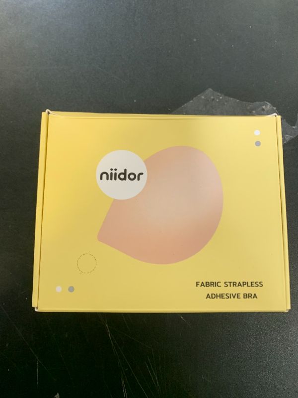 Photo 1 of Niidor Adhesive Bra Strapless Sticky Invisible Push up Silicone Bra for Backless Dress with Nipple Covers Nude(B Cup)