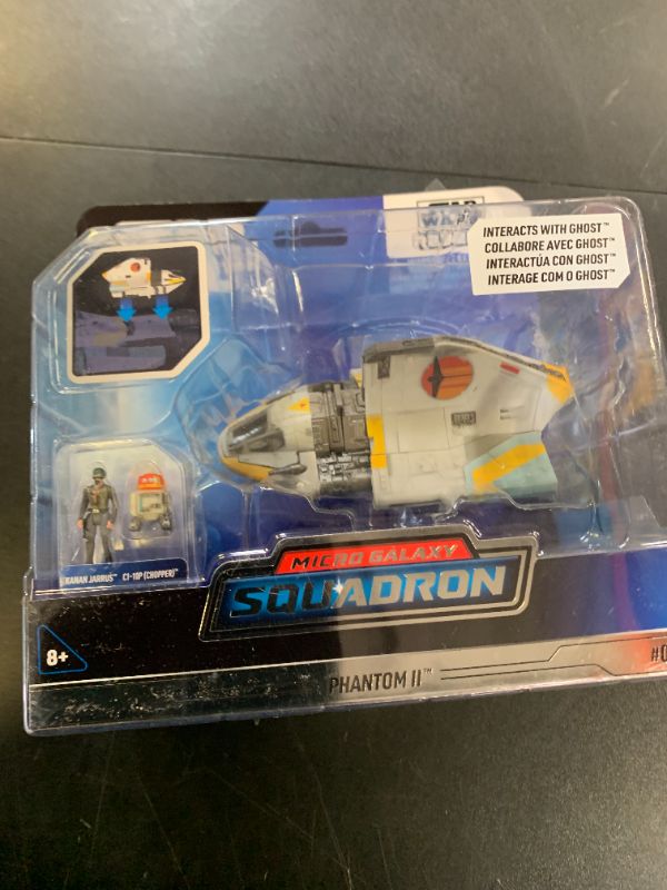 Photo 1 of STAR WARS Micro Galaxy Squadron Phantom II - 5-Inch Vehicle with Two 1-Inch Micro Figure Accessories