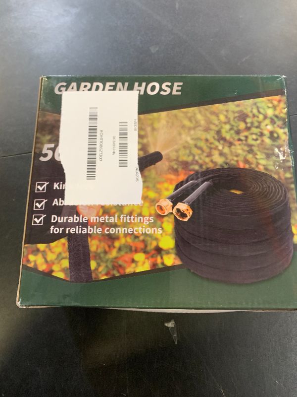 Photo 1 of Toolasin Garden Hose 50ft, Non-Expanding, Lightweight, Leak-Proof Metal interface, No-Knots, Portable, Wear-Resistant, Sturdy, Flexible, 3/4GHT, Water Hose for Yard, Garden