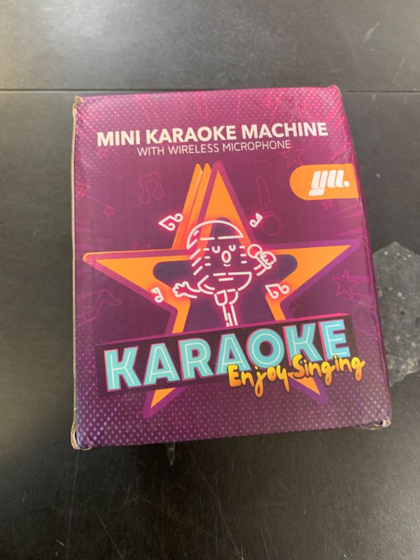 Photo 1 of YLL Mini Karaoke Machine with 2 Wireless Microphones, TOP Kids Gifts for Girls Ages 3, 4, 5, 6, 7, 8, 9,10,11,12 +Year Old, 4-12 Years Old Birthday Toy Gift for Girls Boys Party (Purple)