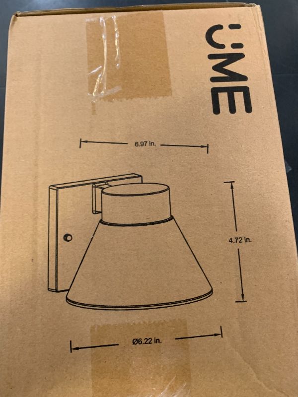 Photo 1 of UME 2 Pack LED Outdoor White Front Porch Lights, Waterproof Wall Lantern Light Fixture, Anti-Rust Farmhouse Barn Wall Sconce for Patio, Doorway, Garage