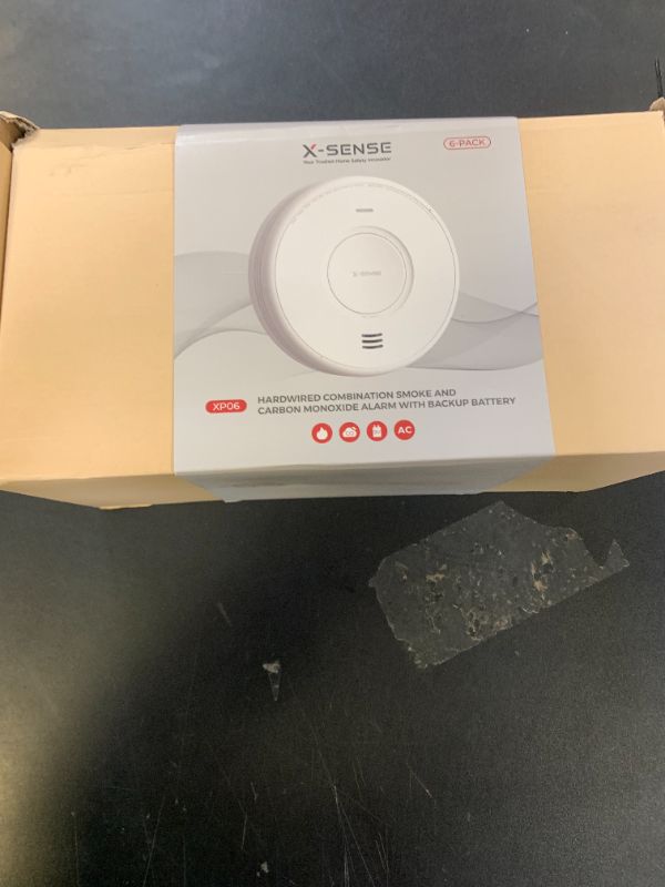 Photo 1 of X-Sense AC Hardwired Combination Smoke and Carbon Monoxide Detector, Hardwired Interconnected Smoke and CO Detector Alarm with Replaceable Battery Backup, XP06, 6-Pack