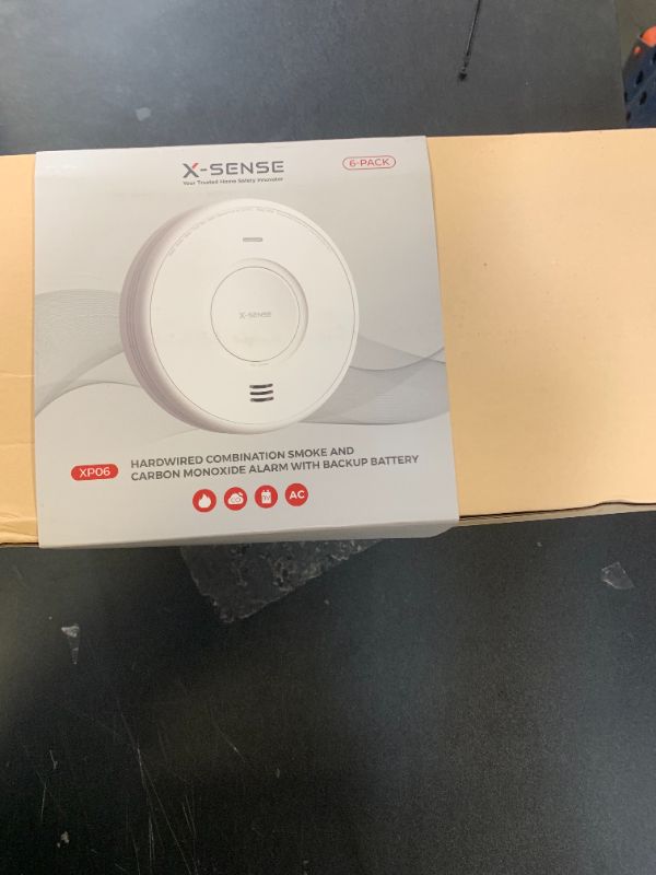 Photo 1 of X-Sense AC Hardwired Combination Smoke and Carbon Monoxide Detector, Hardwired Interconnected Smoke and CO Detector Alarm with Replaceable Battery Backup, XP06, 6-Pack