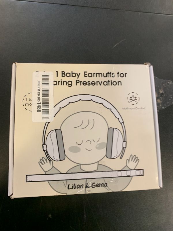 Photo 1 of Lilian&Gema 2-in-1 Baby Ear Muffs Noise Protection, Adjustable Headphones with Stretchy Band, Noise Cancelling for Toddlers up to 4 Years, Airplane Essentials/Outdoor, Green
