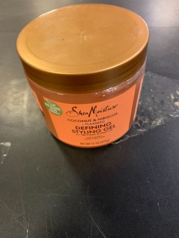 Photo 1 of SheaMoisture Define & Shine Styling Gel + Flaxseed Coconut&Hibiscus Hydrates,Holds Your Style All Day Infused With Glycerin,Coconut Oil an Invigorating Sweet Scent ParabenFree Frizz Control Gel 15OZ