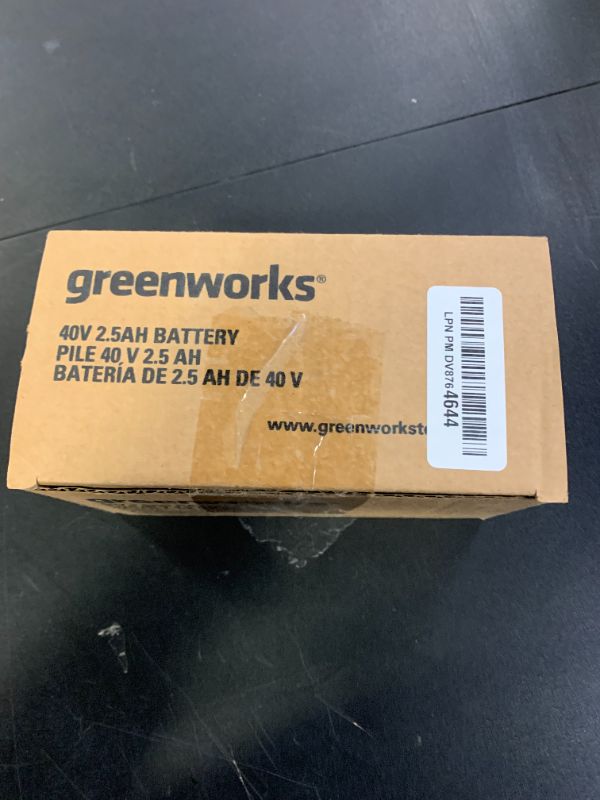 Photo 1 of Greenworks 40V 2.5Ah USB Lithium-Ion Battery (Genuine Greenworks Battery / 75+ Compatible Tools)