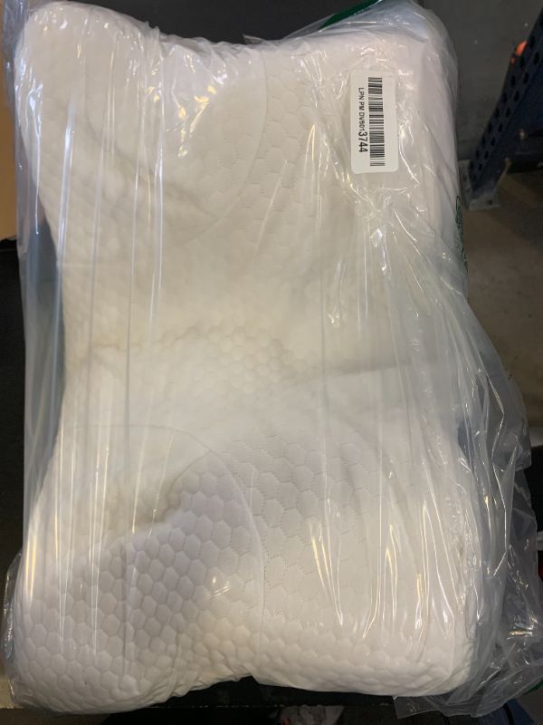 Photo 1 of Benazcap Cervical Neck Beauty Pillow - Back Sleeper Pillow Reduces Pressure on Skin, Sleep on Your Back Comfortably, Wrinkle Prevention Memory Foam Pillow for Neck & Shoulder Pain Relief, White