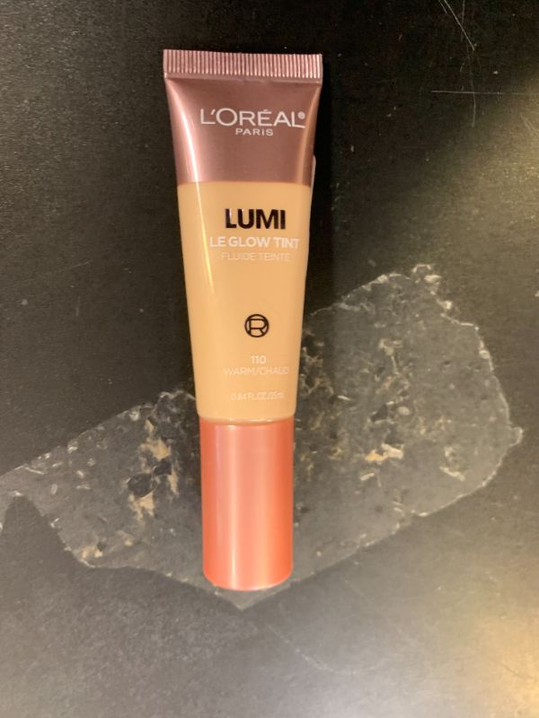 Photo 1 of L'Oreal Paris Lumi Le Glow Skin Tint, Lightweight Water-Based Tinted Serum with Foundation-Like Coverage, Glow Illuminator, Warm 110, 0.85 Fl Oz