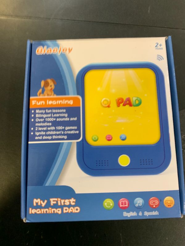 Photo 1 of Kids Learning Tablet Educational Learning Pad for Toddlers 2-5 to Learn Alphabets, Numbers, Foods, Time, Music, Vehicles,Jurassic Park, Tablet Toy for Toddlers Ages 2 3 4 5 6 Years Old
