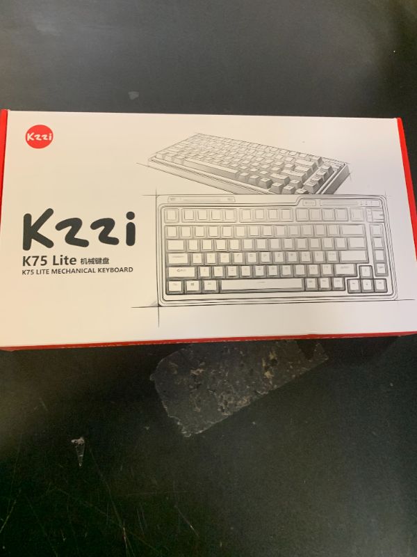 Photo 1 of KZZI K75 Lite Wireless Mechanical Keyboard, 75% Gasket Mount RGB Gaming Keyboard w/ 3-Mode Knob BT 5.0/2.4G/USB-C Wired, Hot Swappable, 5-Layer Padding & Creamy Linear Switches, Compact 82 Keys