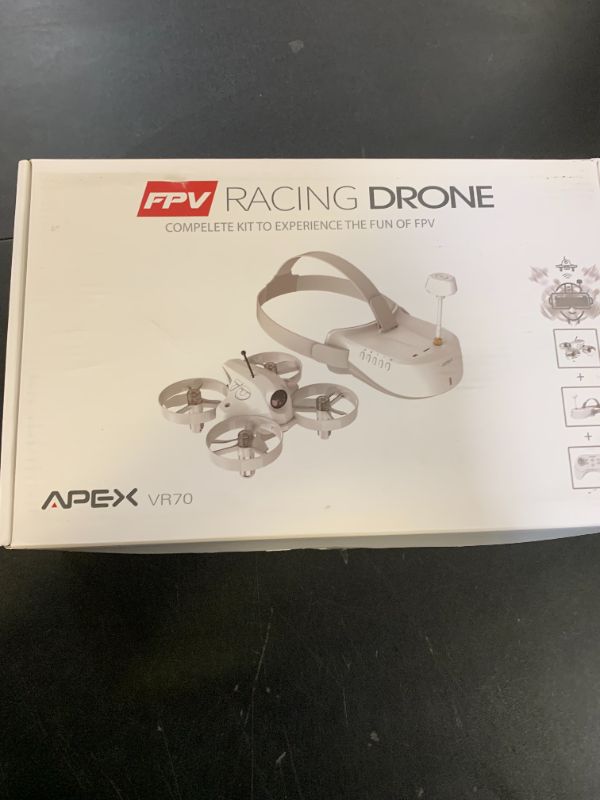 Photo 1 of APEX VR70 FPV Drone Kit, First-Person View with Goggles, Brushed Racing for Beginners Super-Wide 120° FPV, Low-Latency 5.8G Transmission, Drop-resistant, Suitable Novice Practice Drones