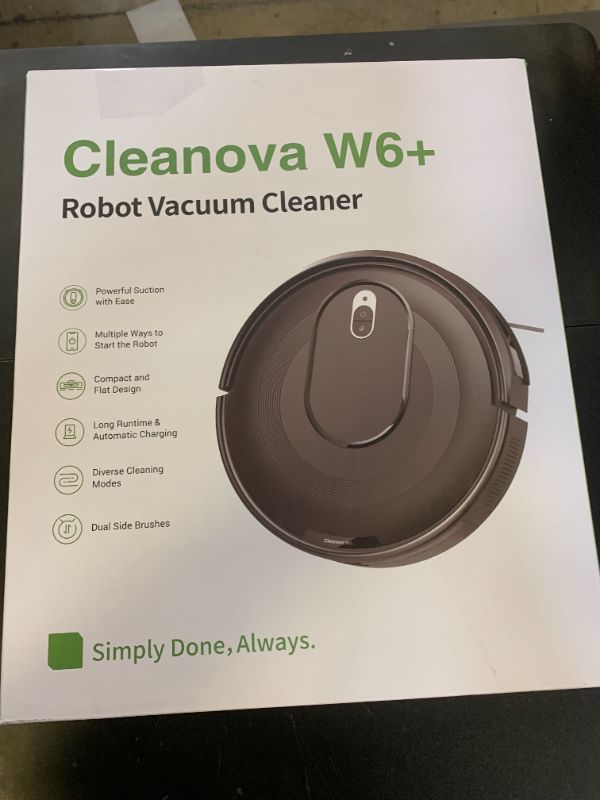 Photo 1 of KOZVIX W6+ Robot Vacuum Cleaner,2800Pa Suction,720ml Large Capacity,120 Mins Runtime,Self-Charging Slim Robotic Vacuums,APP/Voice/Remote Control,No Entanglement Suction Port Ideal for Pet (Black)