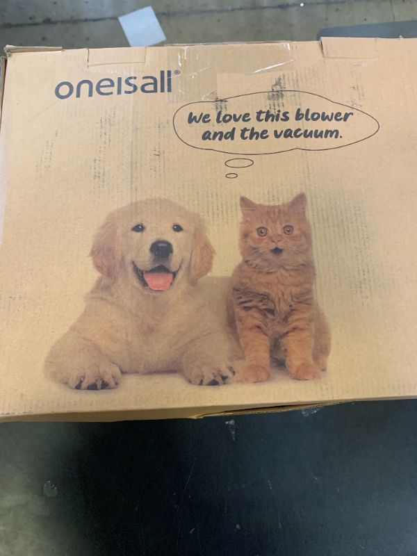 Photo 1 of oneisall Dog Vacuum & Dryer for Shedding Grooming, 8 in 1 Dog Grooming Kit with Metal Blades Pet Clippers, Adjustable Speed and Temperature Control Blower