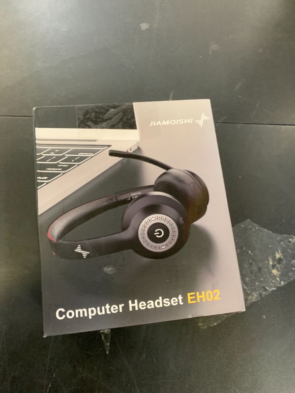 Photo 1 of Wireless Headset with AI Noise Cancelling Microphone Bluetooth Headset - Bluetooth V5.2 Headphones with USB Dongle & Mic Mute for Computer/Laptop/PC/iPhone/Android/Cell Phones (Bluetooth+USB Dongle)