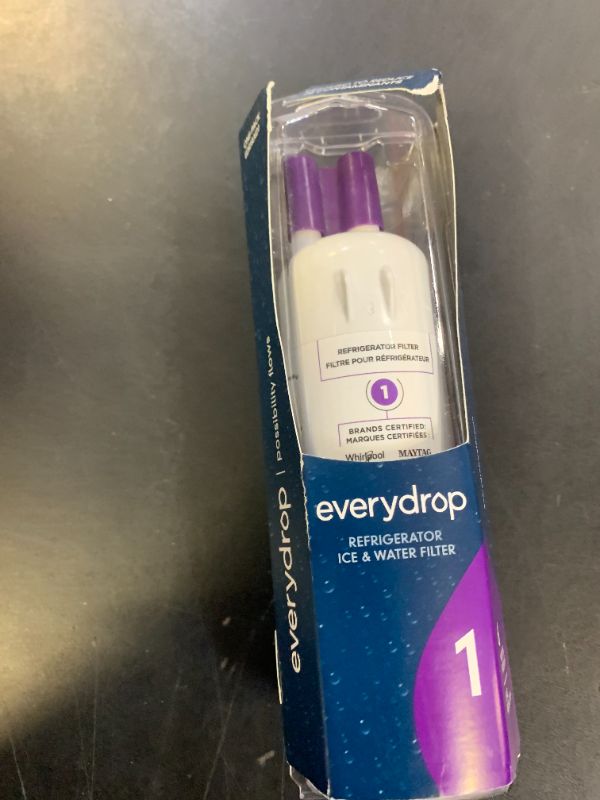 Photo 1 of everydrop by Whirlpool Ice and Water Refrigerator Filter 1, EDR1RXD1, Single-Pack , Purple