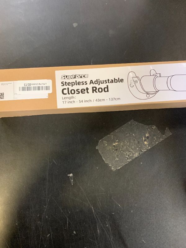 Photo 1 of Closet Rods for Hanging Clothes, 17 to 54 Inches Stepless Adjustable Metal Closet Rod, 1.3 Inches Heavy Duty Clothes Hanging Rod for Closet Wardrobes Laundry RV