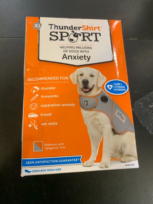 Photo 1 of ThunderShirt for Dogs, X Large, Platinum Sport - Dog Anxiety Relief Calming Vest