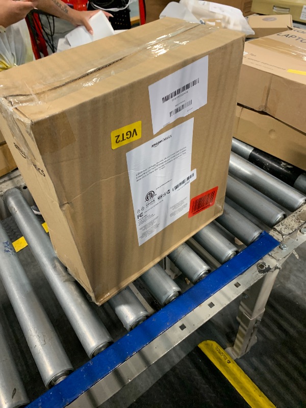 Photo 1 of Amazon Basics Paper, CD, and Credit Card Shredder, with Spacious 3.4-Gallon Bin, 8-Sheet Strip Cut, Black