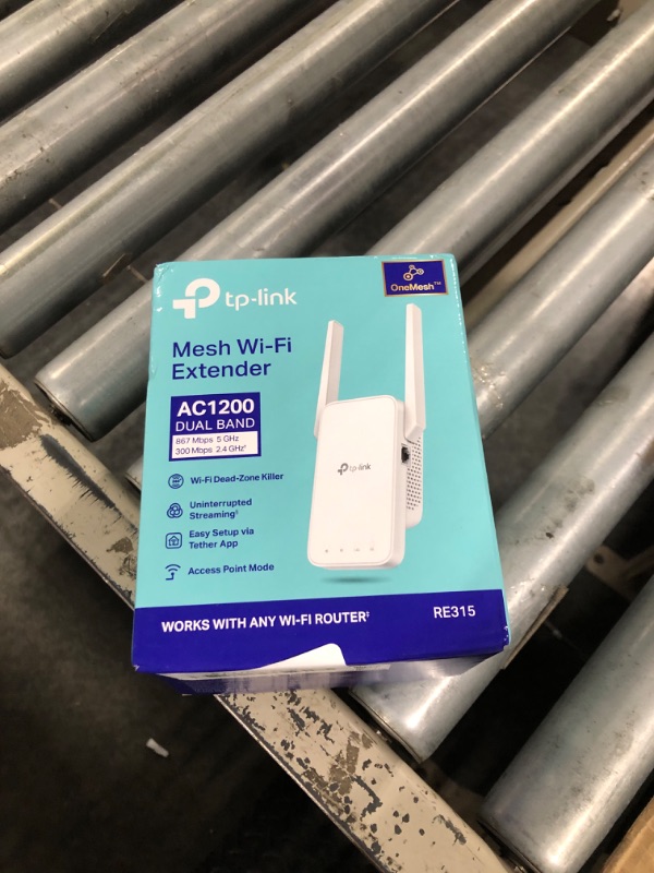 Photo 1 of TP-Link AC1200 WiFi Extender, 2025 Wirecutter Best WiFi Extender, 1.2Gbps home signal booster, Dual Band 5GHz/2.4GHz, Up to 1600 Sq.ft and 32 Devices, EasyMesh Compatible, One Ethernet Port (RE315)