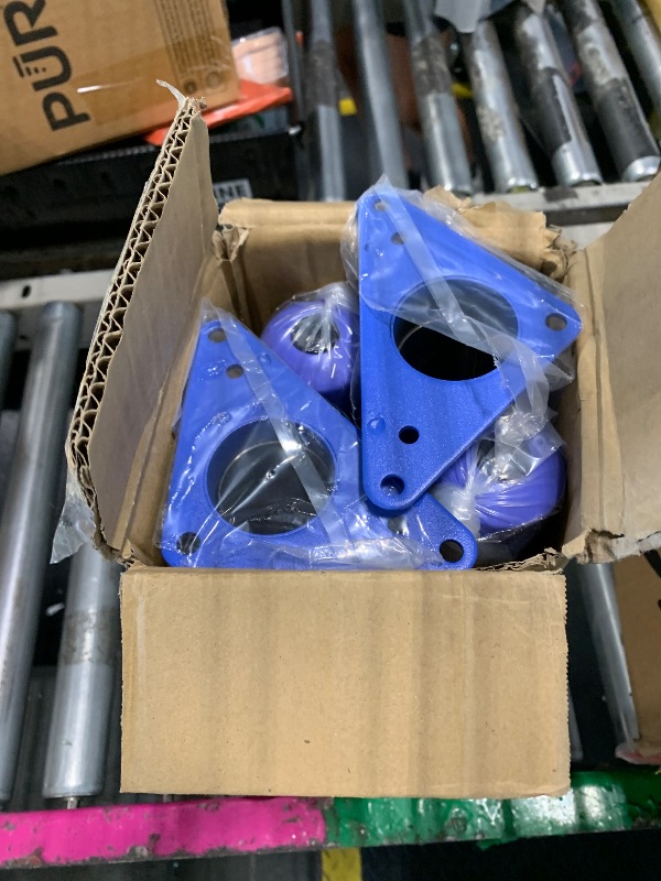 Photo 1 of (QTY 18) 13” Blue Metal Table Leg for Coffee Table, Activity Table