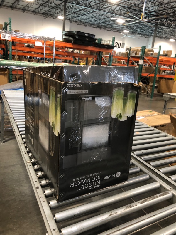 Photo 1 of GE Profile Opal 2.0 XL with 1 Gallon Tank, Chewable Crunchable Countertop Nugget Ice Maker, Scoop included, 38 lbs in 24 hours, Pellet Ice Machine with WiFi & Smart Connected, Stainless Steel