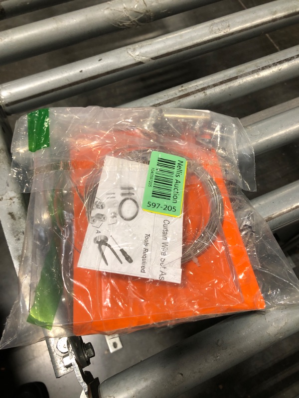 Photo 1 of [5 Meters] Wall Mount Curtain Wire Rod Set with (20 Hanging Clips) - Pinowu Stainless Steel Picture Hanging Wire Clothesline Wire Multi-purpose Set Hang Photo Notes, Art