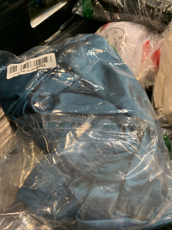 Photo 1 of **MISSING TOP** Ekouaer Silk Pajamas for Womens Set 2 Piece Satin Pjs Soft Button Down Sleepwear Wide Leg Long Pants with Pockets Blue Green, 