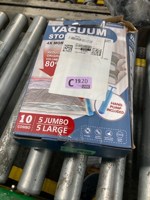 Photo 1 of 10 Pack Vacuum Storage Bags with Pump, 5 Jumbo and 5 Large Space Saver Vacuum Storage Bags, Vacuum Seal Bags for Clothing, Comfoters, Pillows, Blanket, Bedding