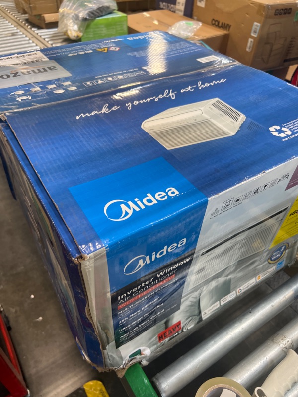 Photo 1 of Midea 12,000 BTU Smart Inverter Air Conditioner Window Unit with Heat and Dehumidifier – Cools up to 550 Sq. Ft., Energy Star Rated, Quiet Operation, Electronic Controls, Remote Control, White