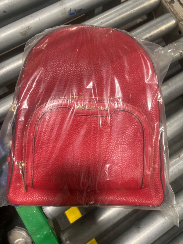 Photo 1 of  Michael Kors Jaycee Extra-Small Leather Convertible Backpack Bright Red
