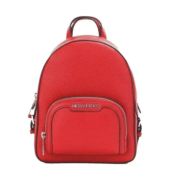 Photo 1 of  Michael Kors Jaycee Extra-Small Leather Convertible Backpack Bright Red
