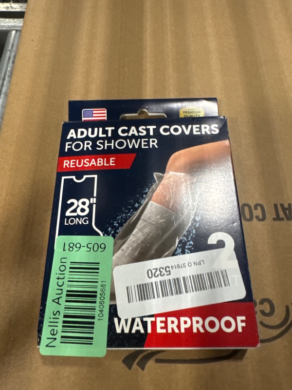 Photo 1 of 100% Waterproof Cast Covers for Shower Leg - Tight Seal - Reusable Adult 2pk Half Leg Cast Protectors - Knee, Ankle, Foot